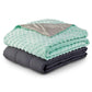Kids Weighted Blanket in Dark Grey with Duvet Cover Dove Grey and Teal