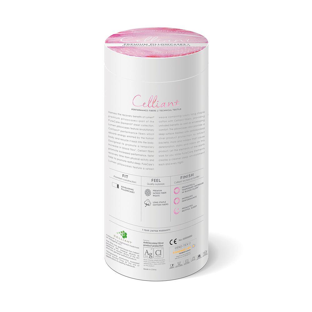 PureCare Celliant Pillowcase Back Packaging with Benefits