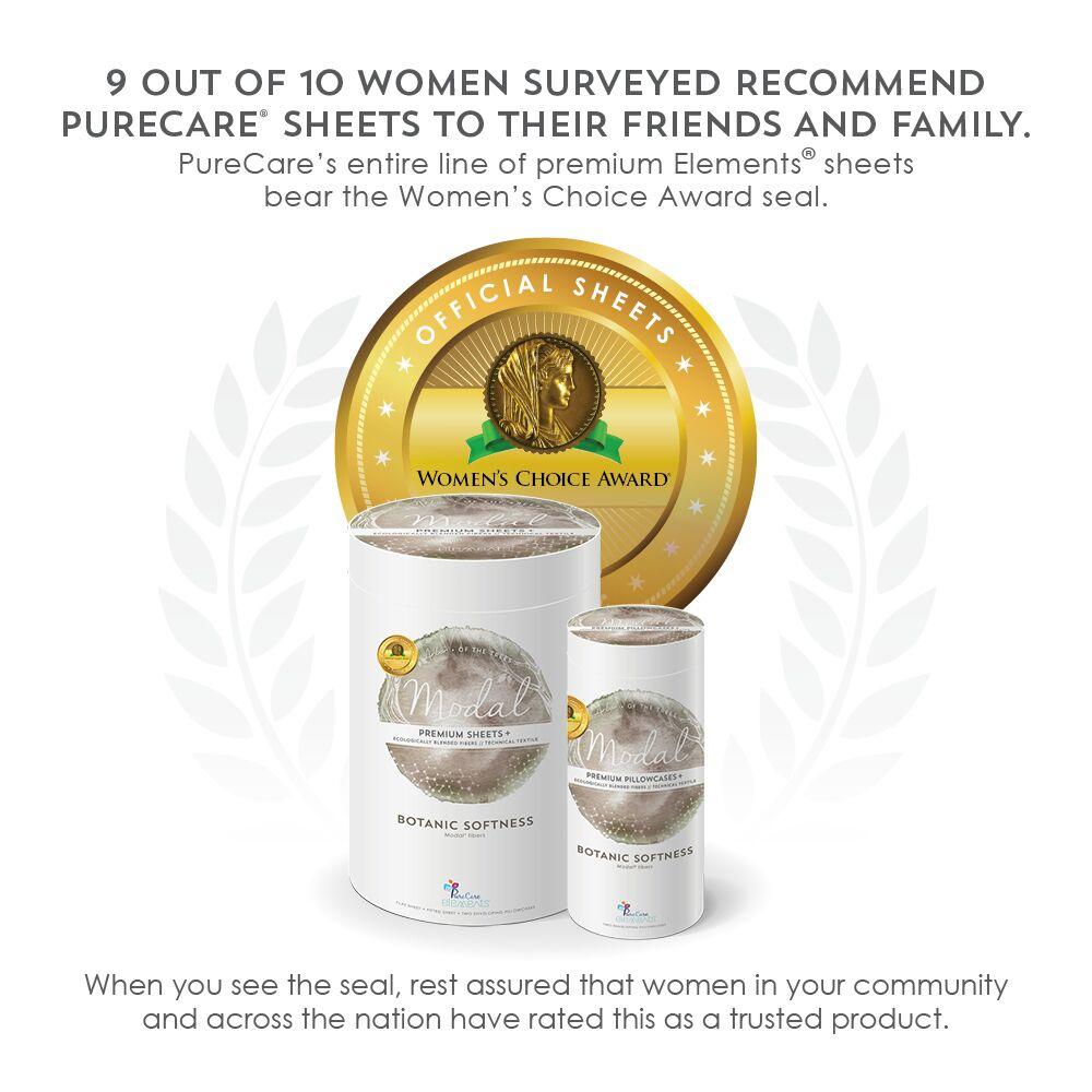 PureCare Essentials Modal Sheet Set Packaging with Women's Choice Award